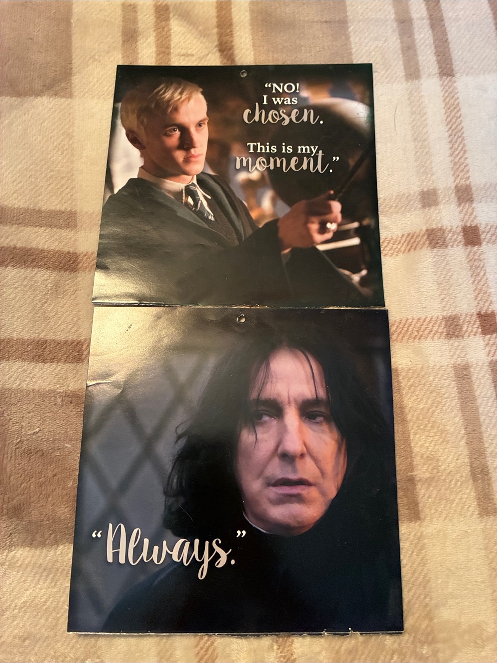 Harry Potter Character Quote Prints - Draco & Snape - Black, Cream